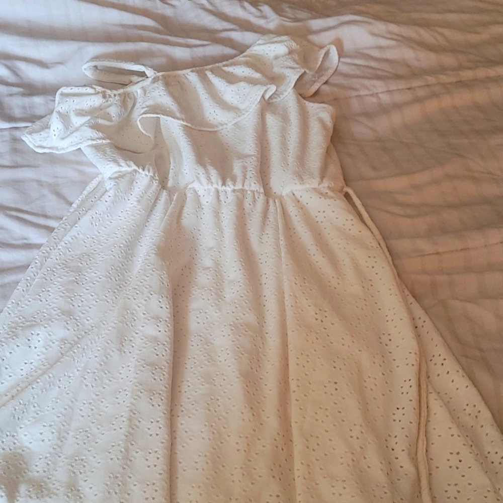Big Girls Sleeveless One Shoulder Sleeve A-Line Dress